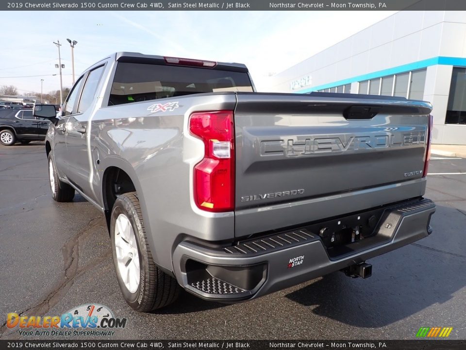 2019 Chevrolet Silverado 1500 Custom Crew Cab 4WD Satin Steel Metallic / Jet Black Photo #5