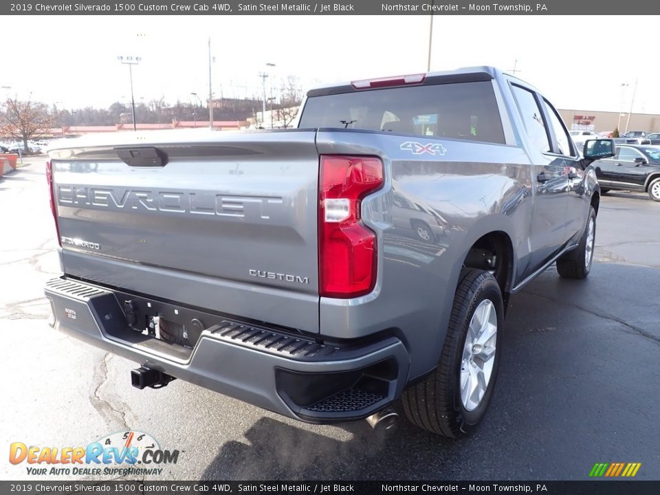 2019 Chevrolet Silverado 1500 Custom Crew Cab 4WD Satin Steel Metallic / Jet Black Photo #7