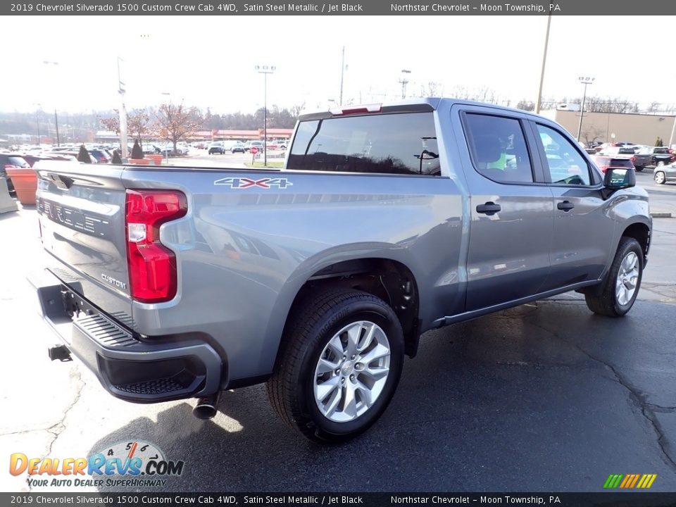 2019 Chevrolet Silverado 1500 Custom Crew Cab 4WD Satin Steel Metallic / Jet Black Photo #8