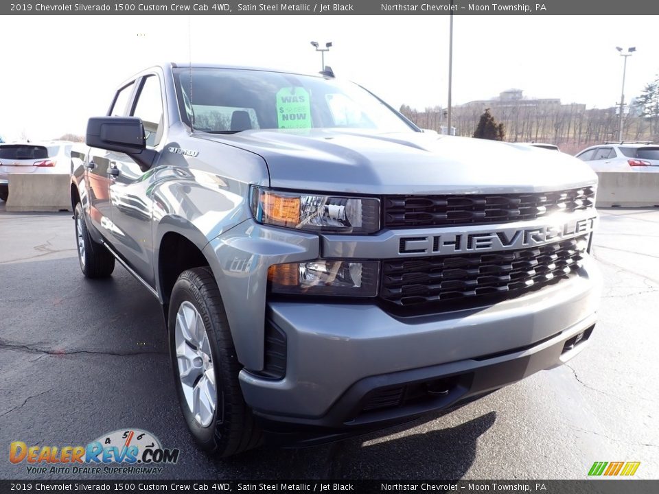 2019 Chevrolet Silverado 1500 Custom Crew Cab 4WD Satin Steel Metallic / Jet Black Photo #11