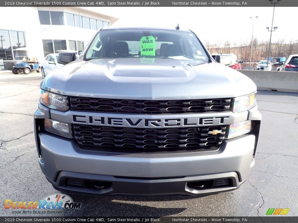 2019 Chevrolet Silverado 1500 Custom Crew Cab 4WD Satin Steel Metallic / Jet Black Photo #12