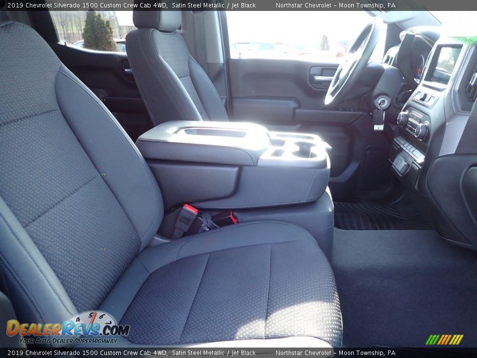 2019 Chevrolet Silverado 1500 Custom Crew Cab 4WD Satin Steel Metallic / Jet Black Photo #14