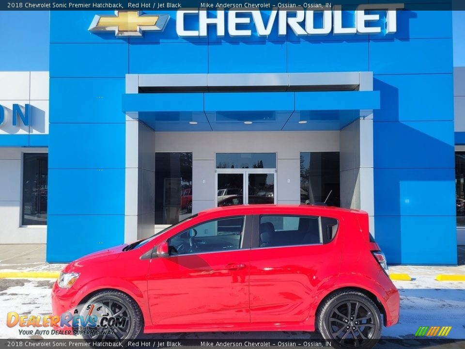 2018 Chevrolet Sonic Premier Hatchback Red Hot / Jet Black Photo #1