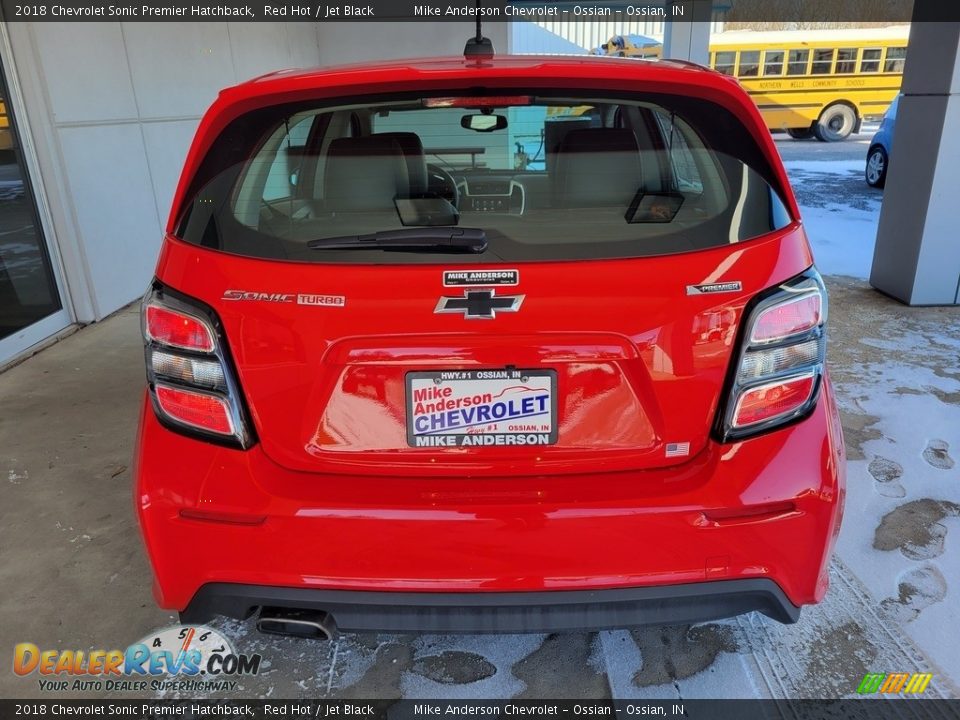 2018 Chevrolet Sonic Premier Hatchback Red Hot / Jet Black Photo #5