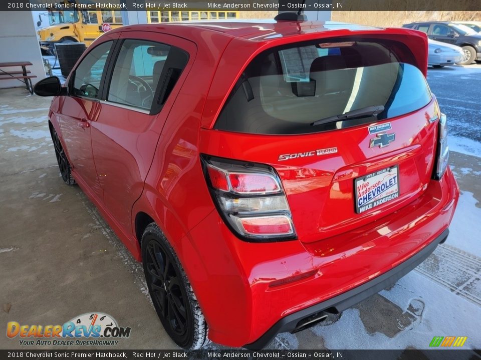 2018 Chevrolet Sonic Premier Hatchback Red Hot / Jet Black Photo #7
