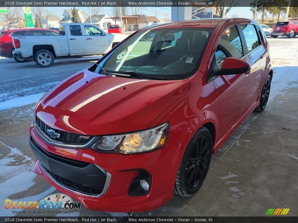 2018 Chevrolet Sonic Premier Hatchback Red Hot / Jet Black Photo #8