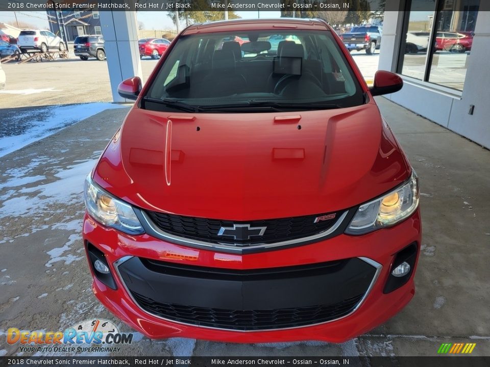 2018 Chevrolet Sonic Premier Hatchback Red Hot / Jet Black Photo #9