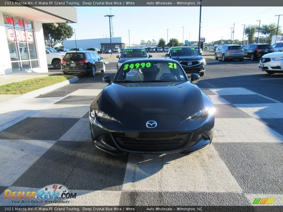 2021 Mazda MX-5 Miata RF Grand Touring Deep Crystal Blue Mica / White Photo #3