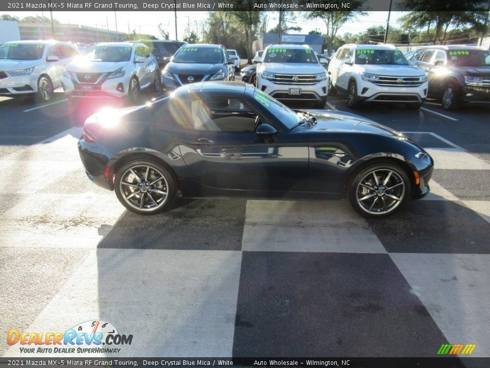 2021 Mazda MX-5 Miata RF Grand Touring Deep Crystal Blue Mica / White Photo #4