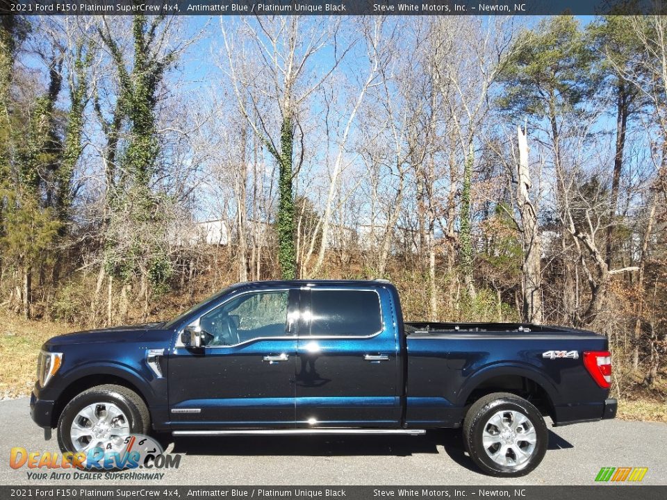 2021 Ford F150 Platinum SuperCrew 4x4 Antimatter Blue / Platinum Unique Black Photo #1