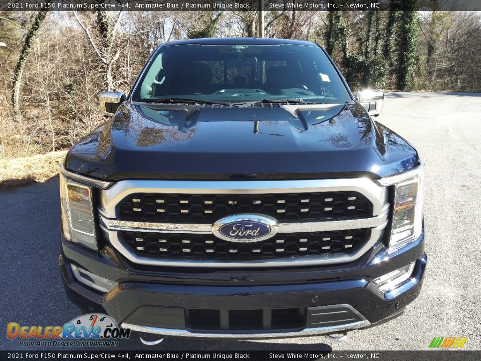 2021 Ford F150 Platinum SuperCrew 4x4 Antimatter Blue / Platinum Unique Black Photo #5