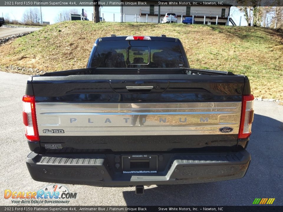 2021 Ford F150 Platinum SuperCrew 4x4 Antimatter Blue / Platinum Unique Black Photo #9