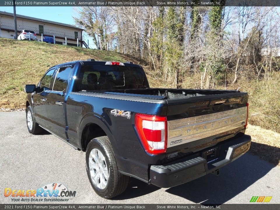 2021 Ford F150 Platinum SuperCrew 4x4 Antimatter Blue / Platinum Unique Black Photo #13