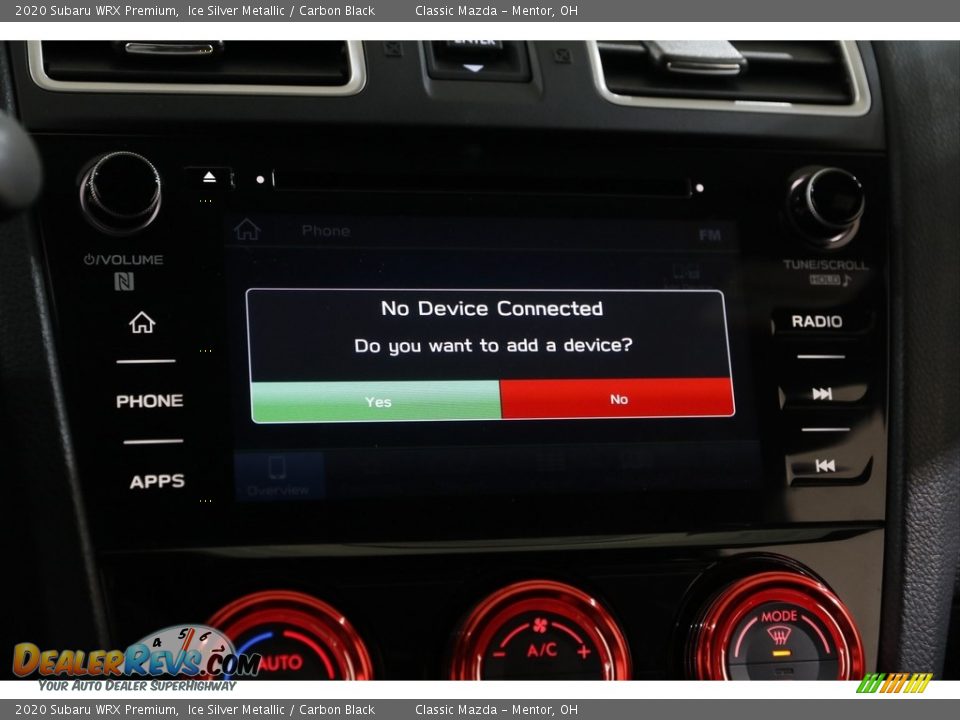 2020 Subaru WRX Premium Ice Silver Metallic / Carbon Black Photo #14