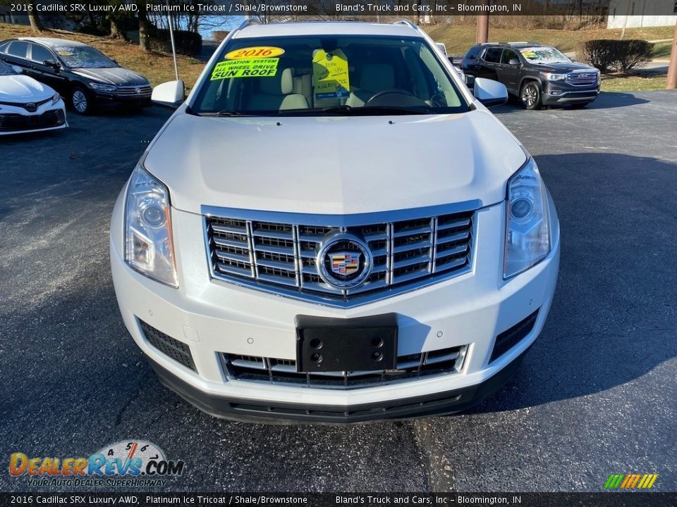 2016 Cadillac SRX Luxury AWD Platinum Ice Tricoat / Shale/Brownstone Photo #3