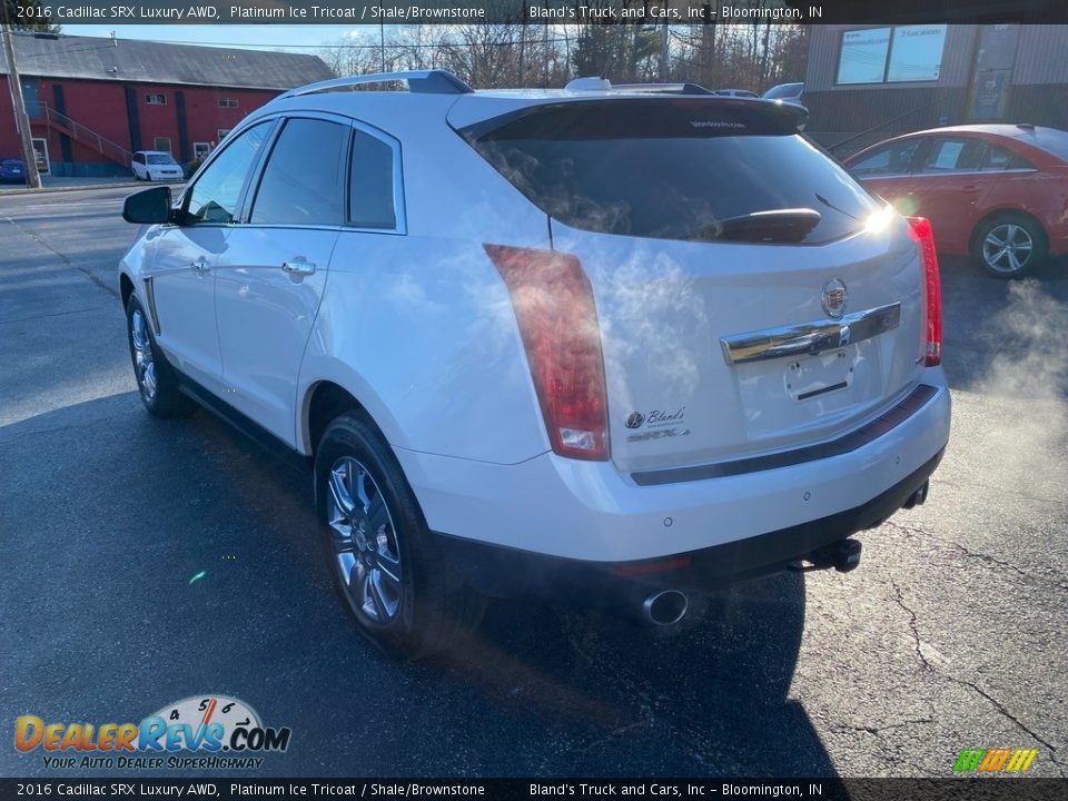 2016 Cadillac SRX Luxury AWD Platinum Ice Tricoat / Shale/Brownstone Photo #8