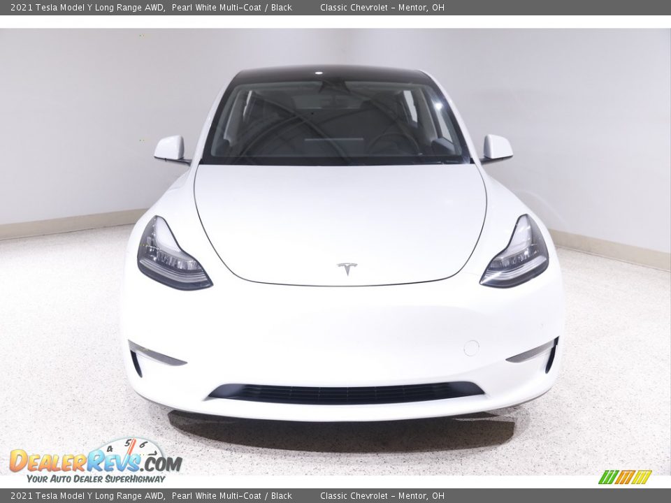 2021 Tesla Model Y Long Range AWD Pearl White Multi-Coat / Black Photo #2