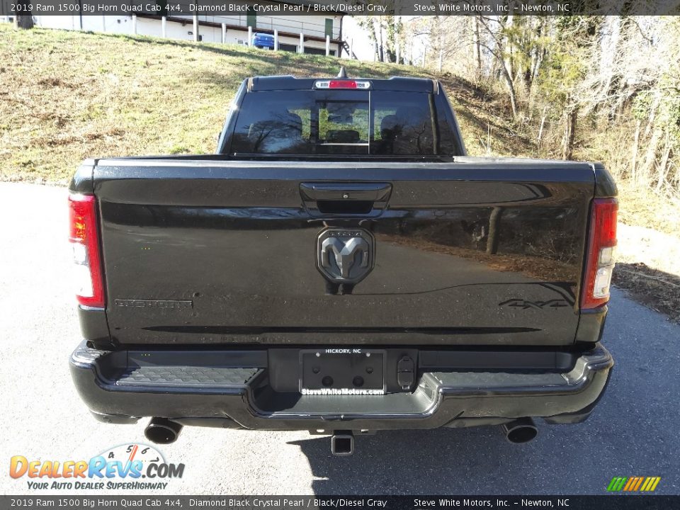 2019 Ram 1500 Big Horn Quad Cab 4x4 Diamond Black Crystal Pearl / Black/Diesel Gray Photo #10