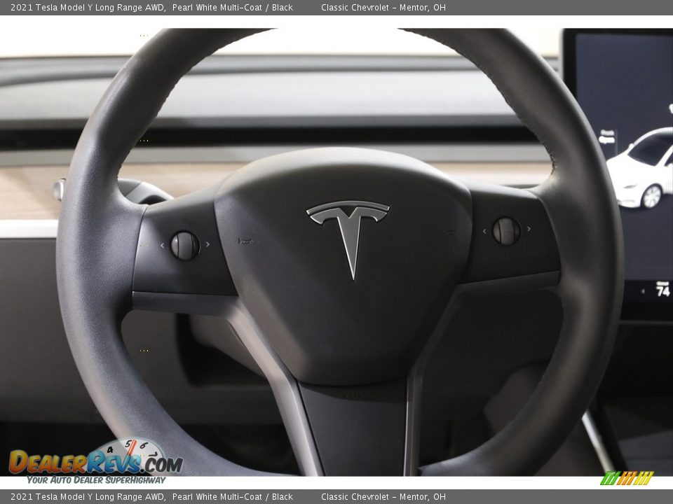 2021 Tesla Model Y Long Range AWD Steering Wheel Photo #7