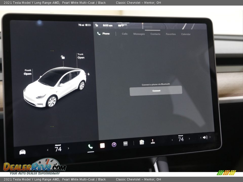 2021 Tesla Model Y Long Range AWD Pearl White Multi-Coat / Black Photo #9