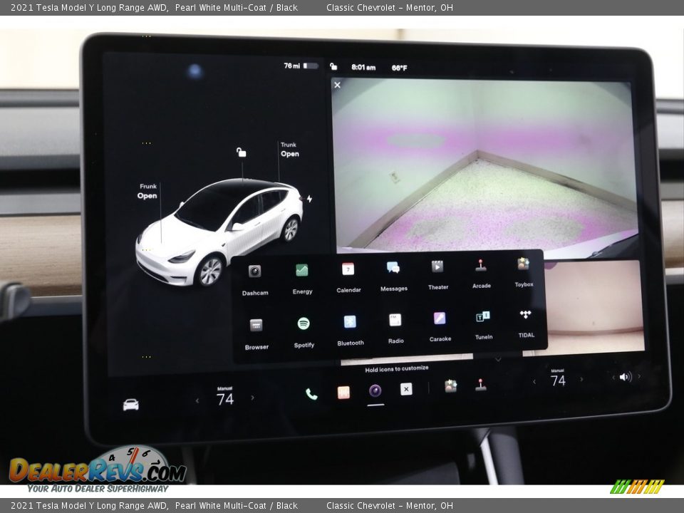 2021 Tesla Model Y Long Range AWD Pearl White Multi-Coat / Black Photo #12