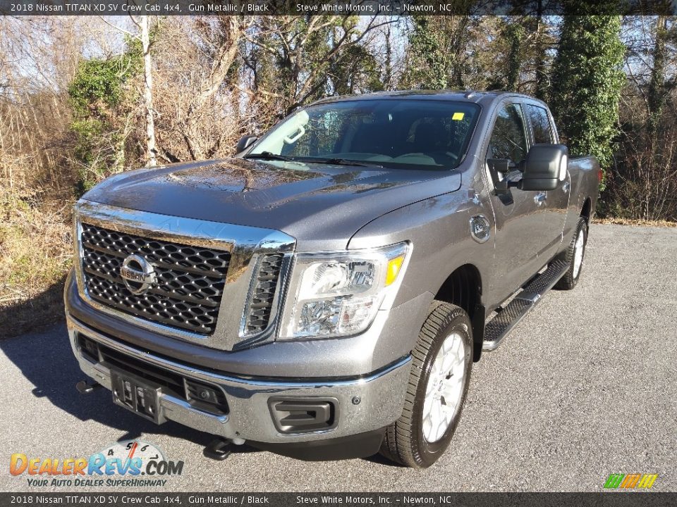 2018 Nissan TITAN XD SV Crew Cab 4x4 Gun Metallic / Black Photo #3