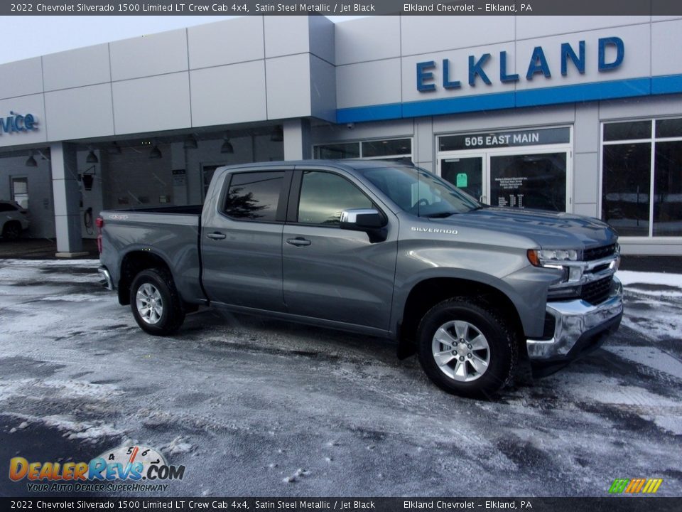 2022 Chevrolet Silverado 1500 Limited LT Crew Cab 4x4 Satin Steel Metallic / Jet Black Photo #1