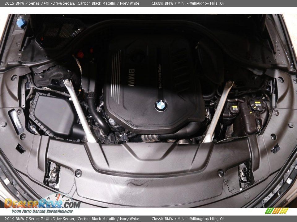 2019 BMW 7 Series 740i xDrive Sedan Carbon Black Metallic / Ivory White Photo #23