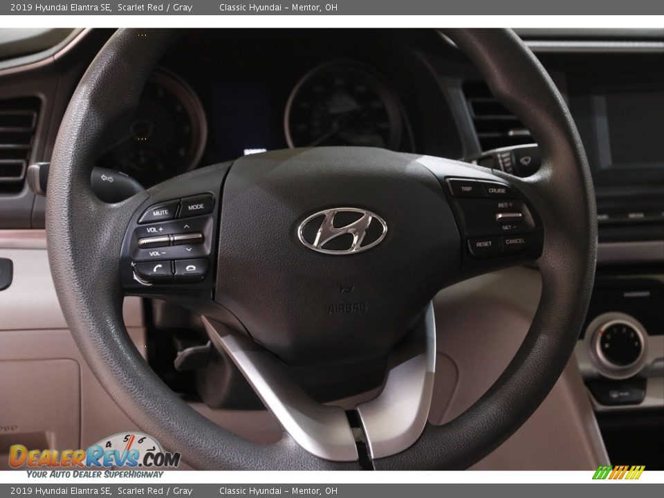 2019 Hyundai Elantra SE Scarlet Red / Gray Photo #7