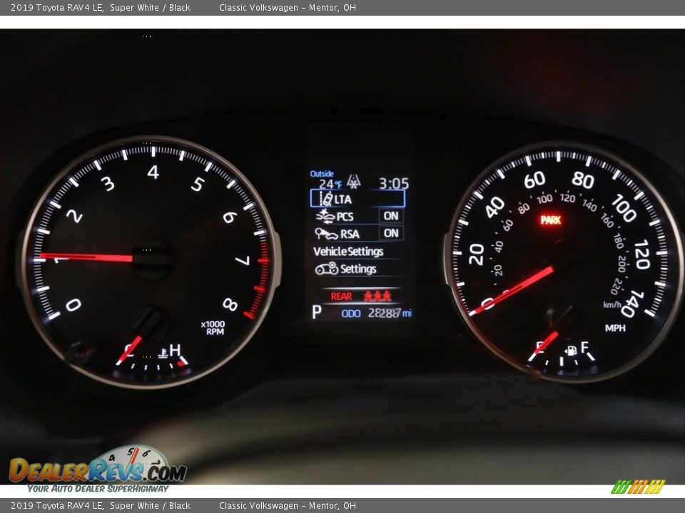 2019 Toyota RAV4 LE Super White / Black Photo #8