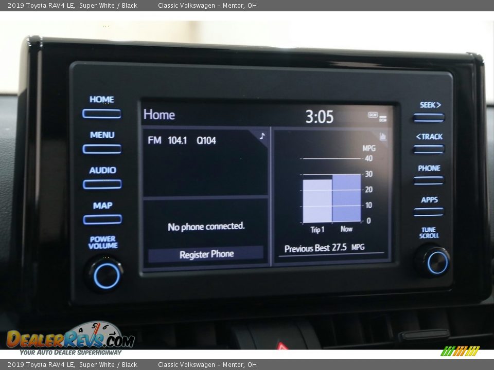 2019 Toyota RAV4 LE Super White / Black Photo #10