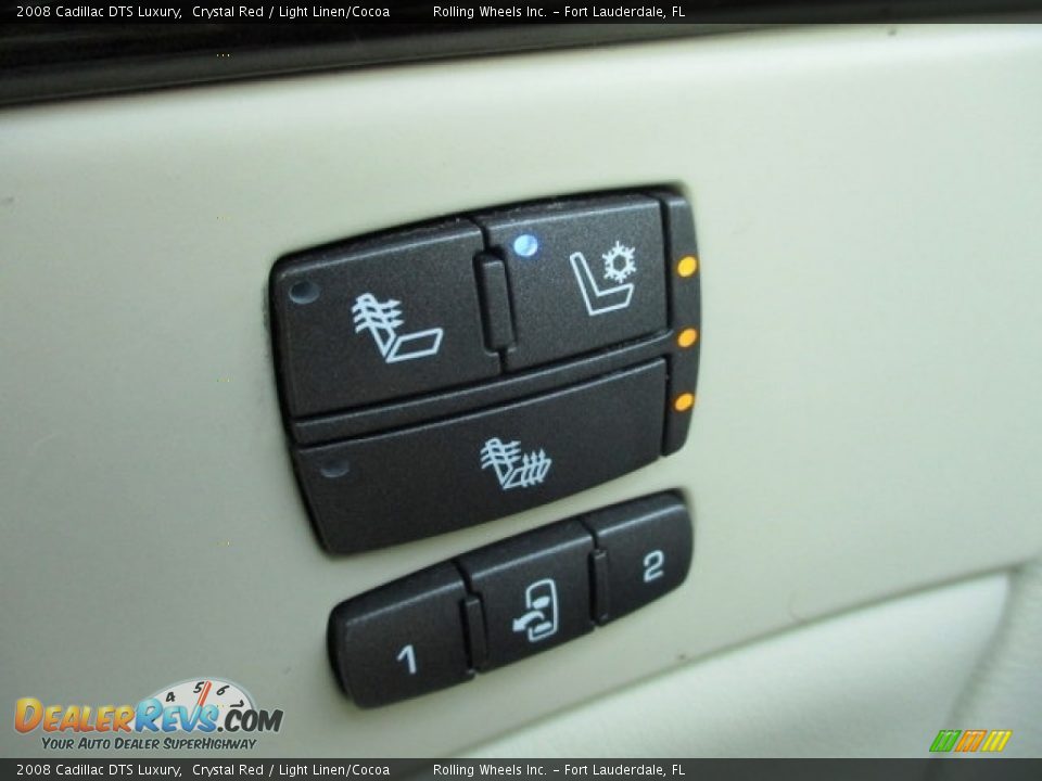 2008 Cadillac DTS Luxury Crystal Red / Light Linen/Cocoa Photo #2