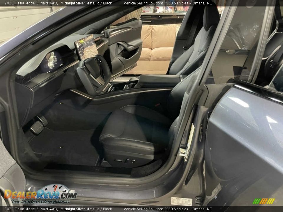 Black Interior - 2021 Tesla Model S Plaid AWD Photo #3