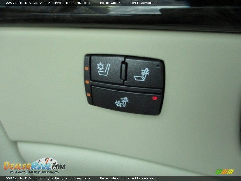 2008 Cadillac DTS Luxury Crystal Red / Light Linen/Cocoa Photo #6