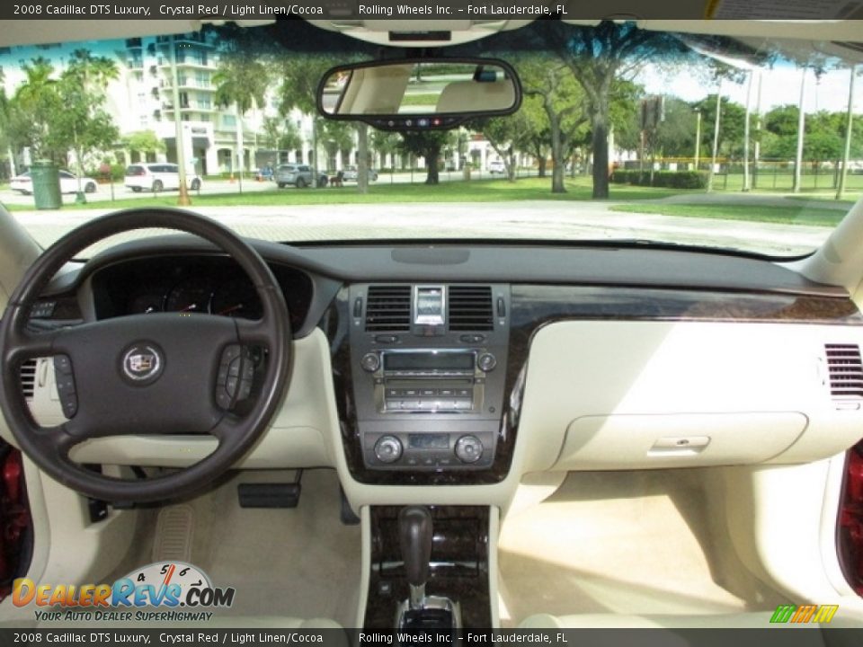 2008 Cadillac DTS Luxury Crystal Red / Light Linen/Cocoa Photo #8