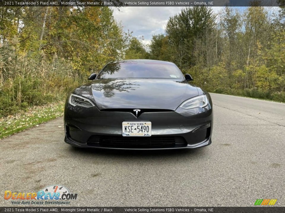 2021 Tesla Model S Plaid AWD Midnight Silver Metallic / Black Photo #10