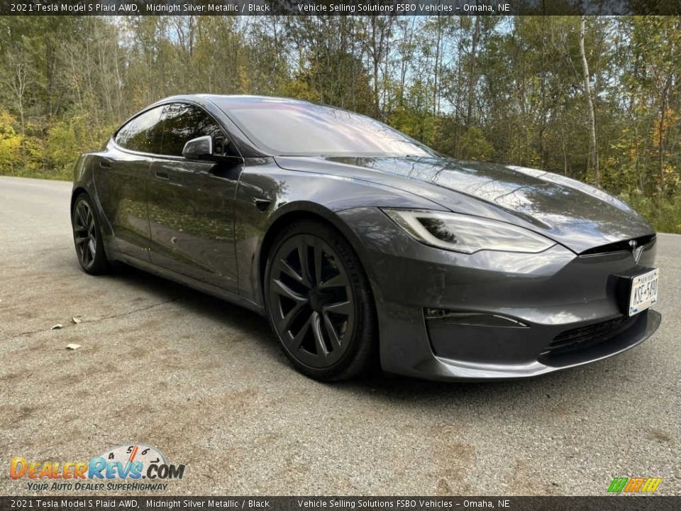 Midnight Silver Metallic 2021 Tesla Model S Plaid AWD Photo #11