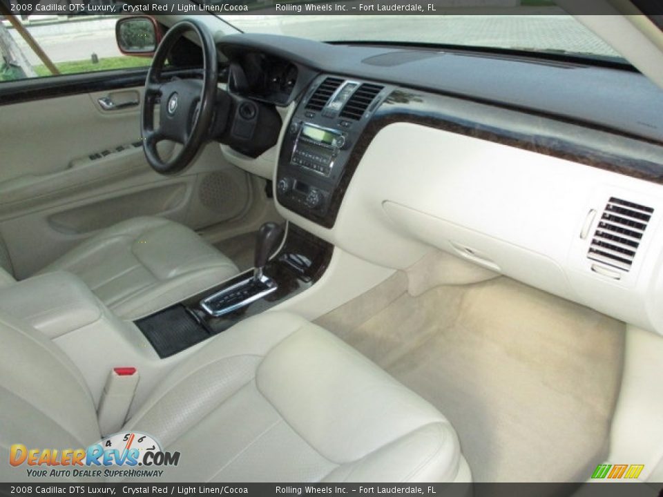 2008 Cadillac DTS Luxury Crystal Red / Light Linen/Cocoa Photo #14