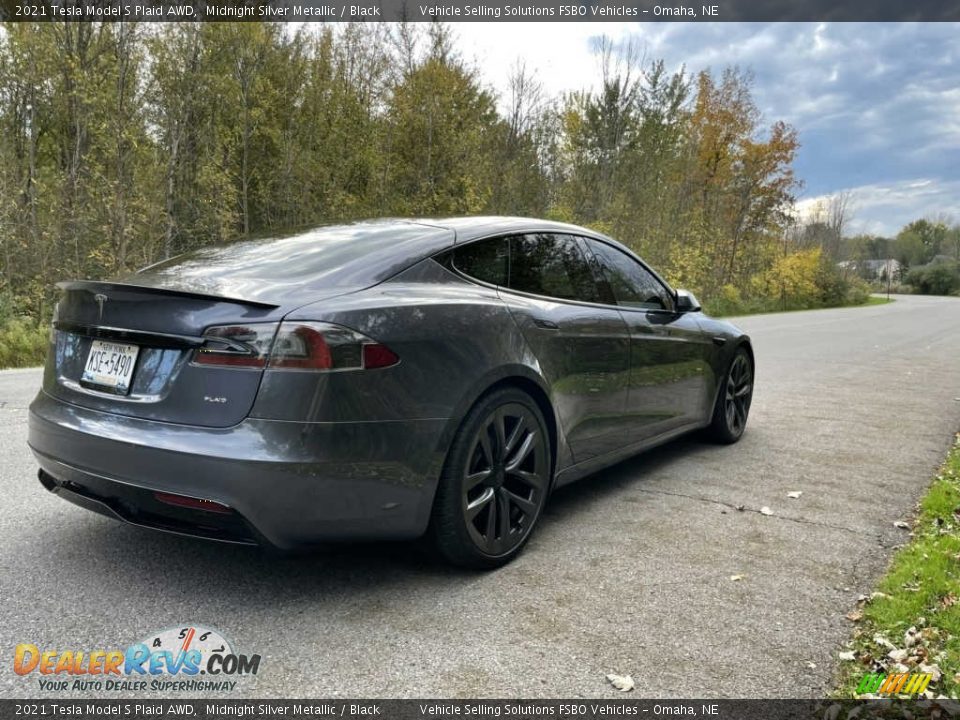 2021 Tesla Model S Plaid AWD Midnight Silver Metallic / Black Photo #13