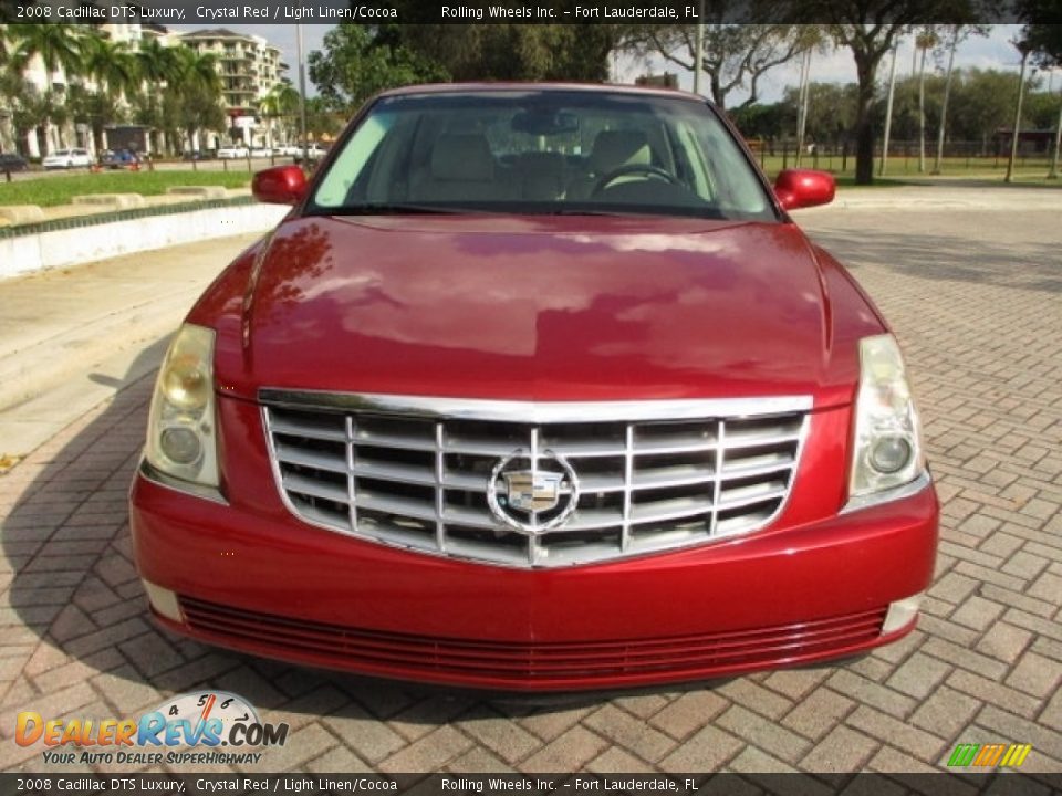 2008 Cadillac DTS Luxury Crystal Red / Light Linen/Cocoa Photo #15