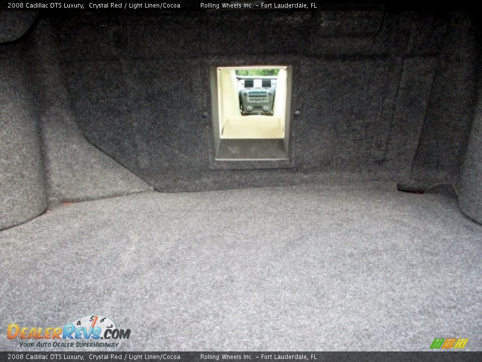 2008 Cadillac DTS Luxury Crystal Red / Light Linen/Cocoa Photo #21