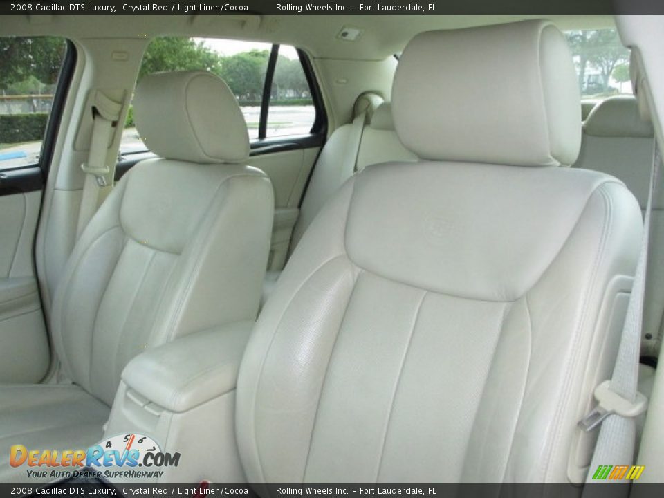 2008 Cadillac DTS Luxury Crystal Red / Light Linen/Cocoa Photo #25