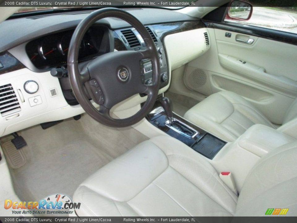 2008 Cadillac DTS Luxury Crystal Red / Light Linen/Cocoa Photo #26