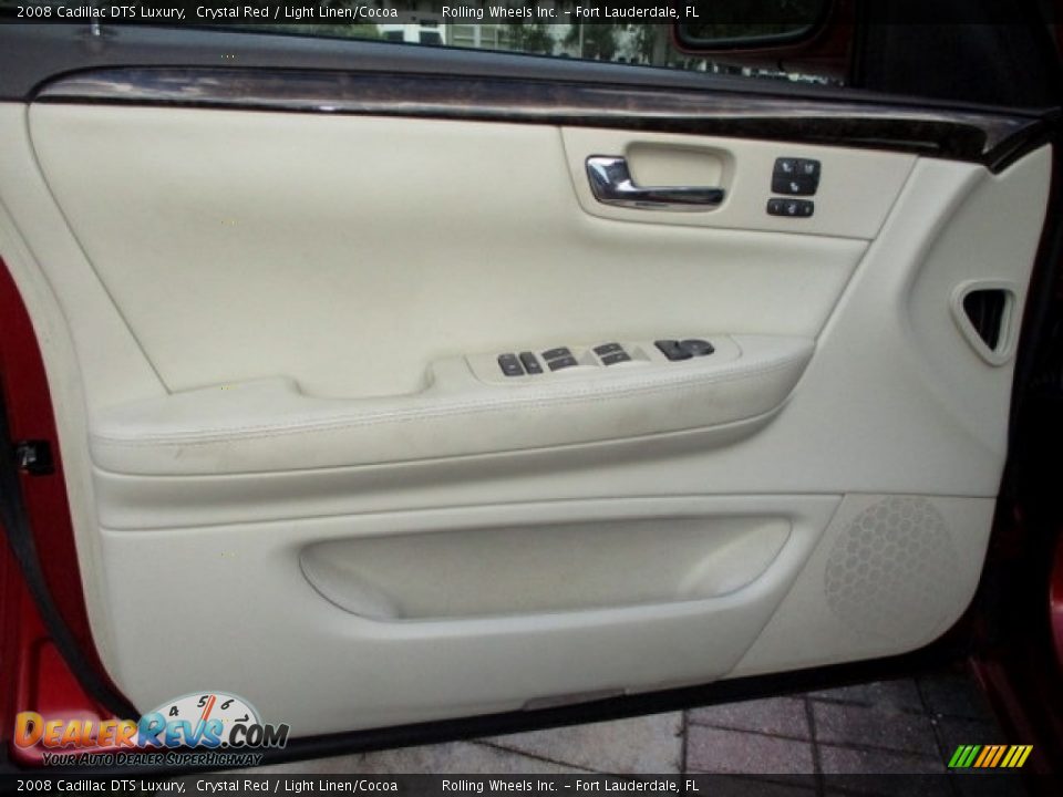 2008 Cadillac DTS Luxury Crystal Red / Light Linen/Cocoa Photo #31