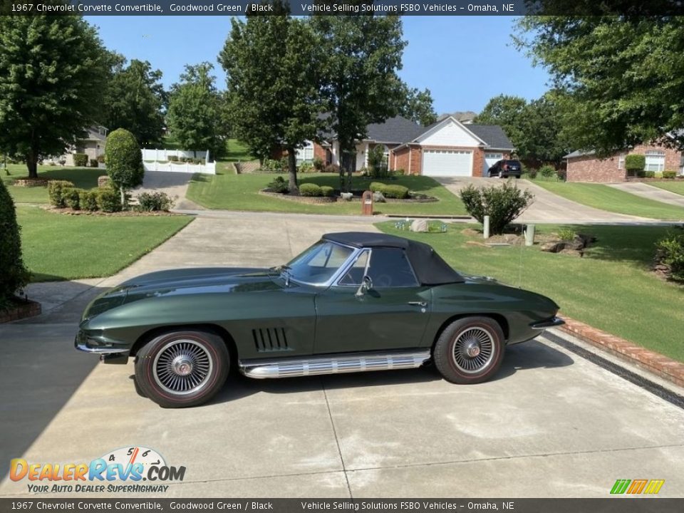 1967 Chevrolet Corvette Convertible Goodwood Green / Black Photo #2