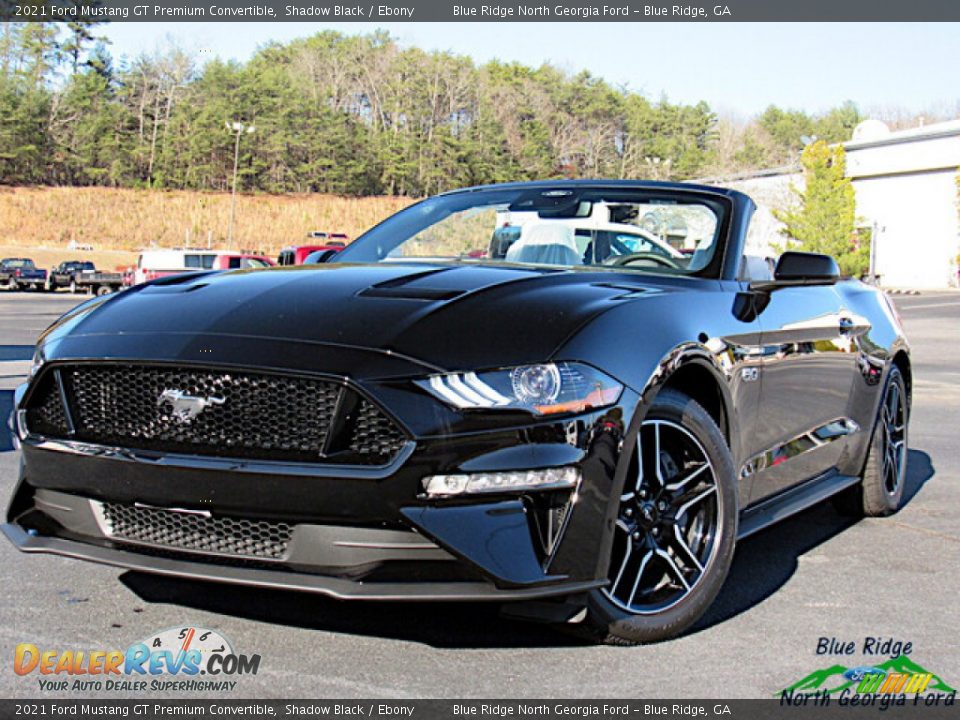 2021 Ford Mustang GT Premium Convertible Shadow Black / Ebony Photo #1