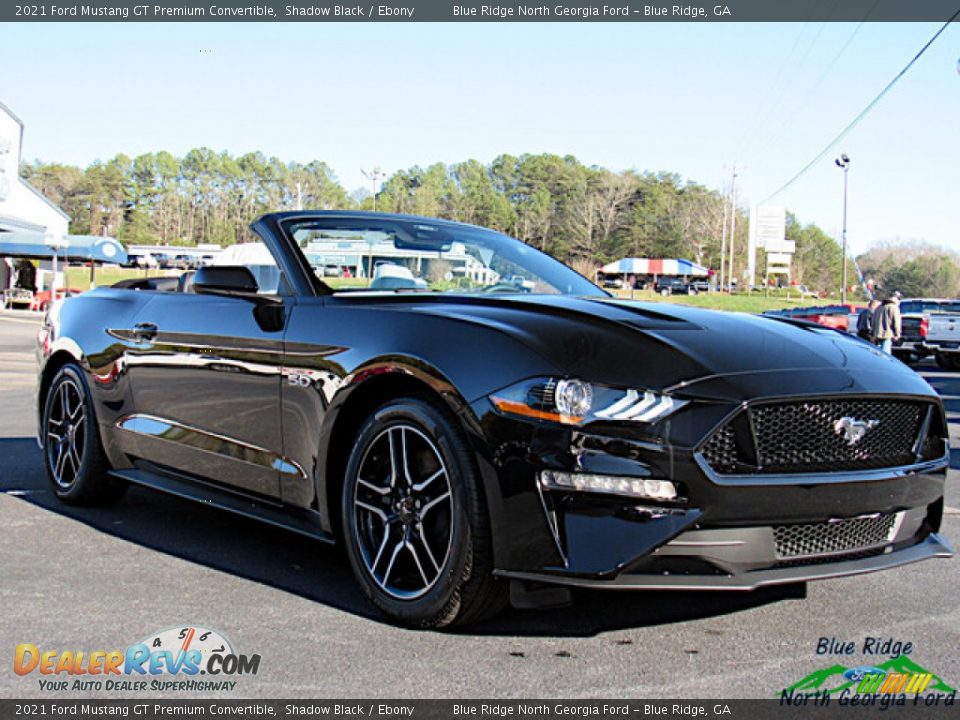 2021 Ford Mustang GT Premium Convertible Shadow Black / Ebony Photo #7