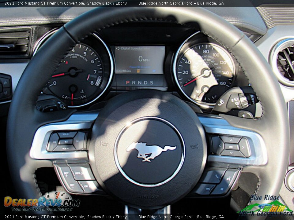 2021 Ford Mustang GT Premium Convertible Shadow Black / Ebony Photo #16