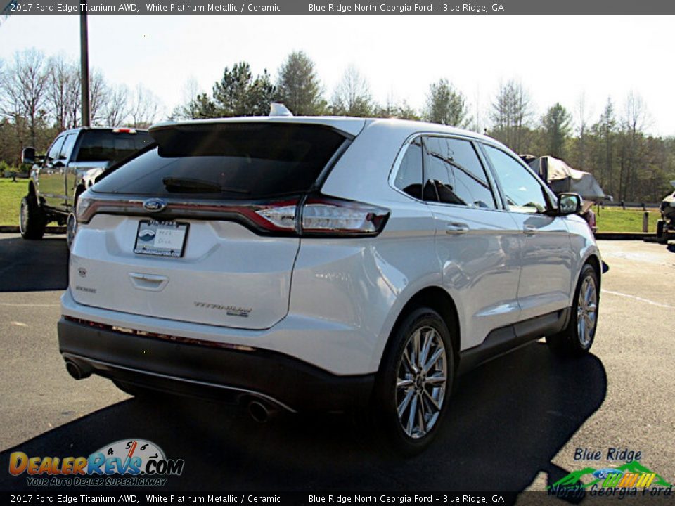 2017 Ford Edge Titanium AWD White Platinum Metallic / Ceramic Photo #5