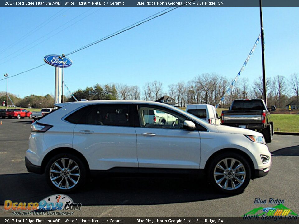 2017 Ford Edge Titanium AWD White Platinum Metallic / Ceramic Photo #6